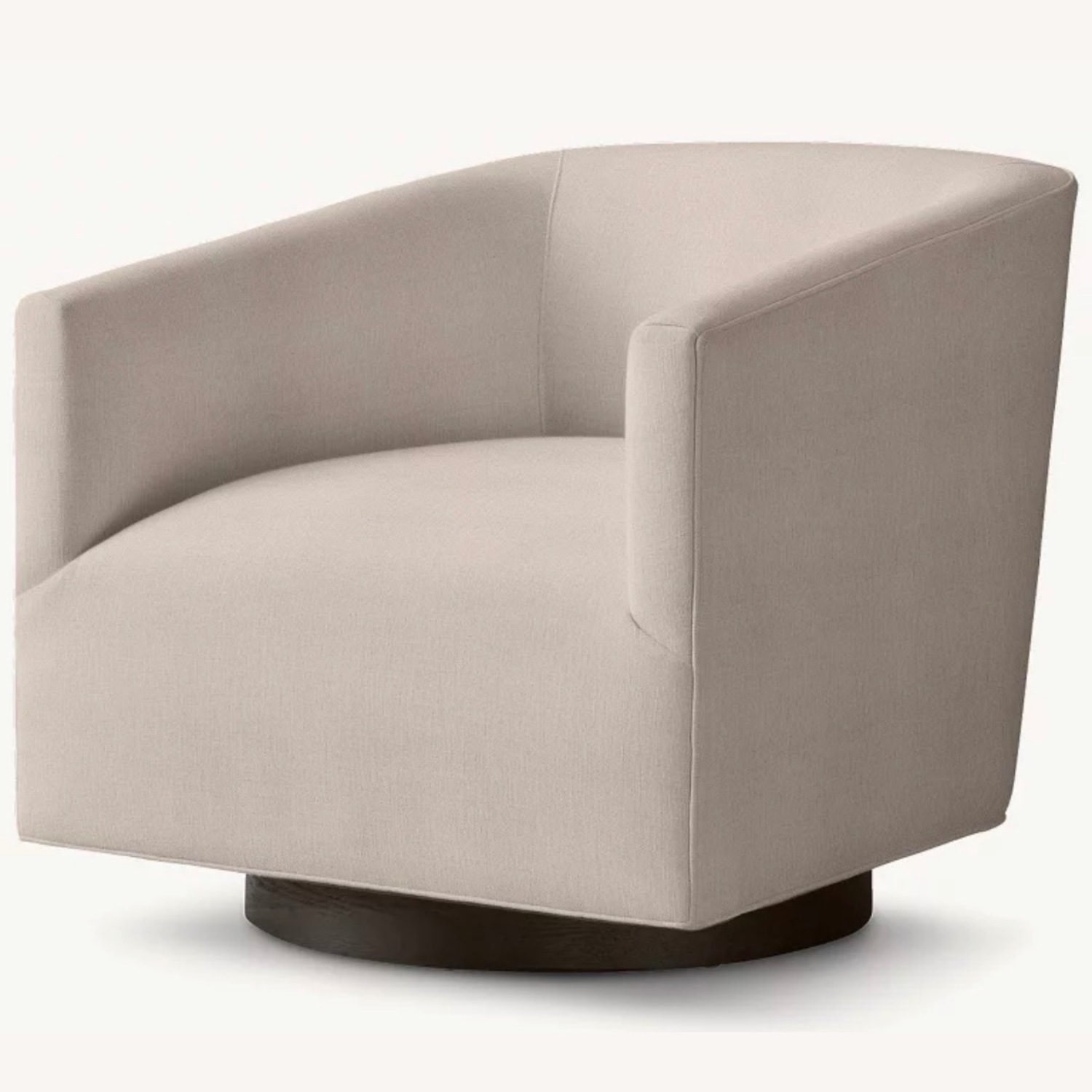 Restoration Hardware Linen Swivel Armchair - image-0