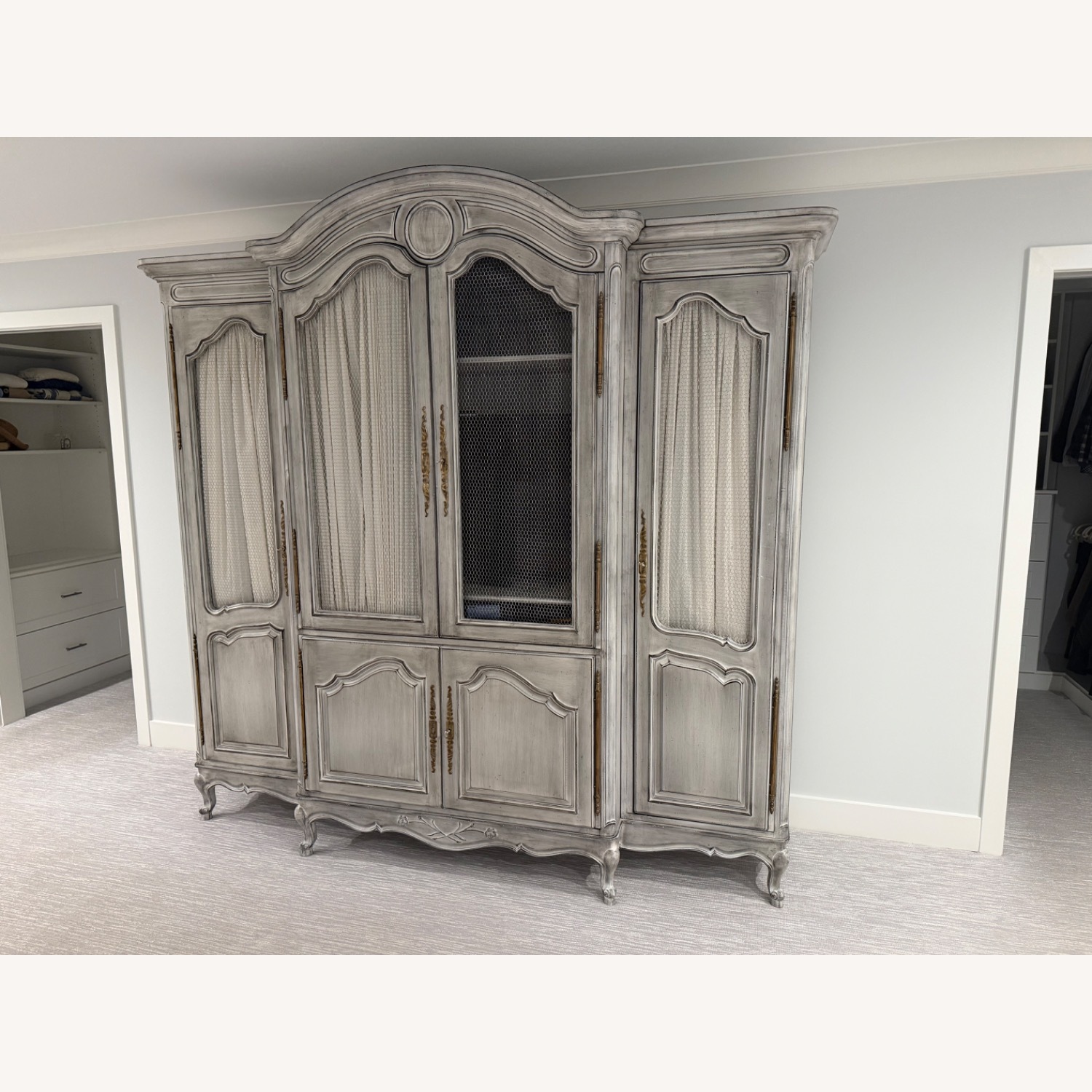 Taylor Made Custom Furniture Light Gray Armoire - image-1