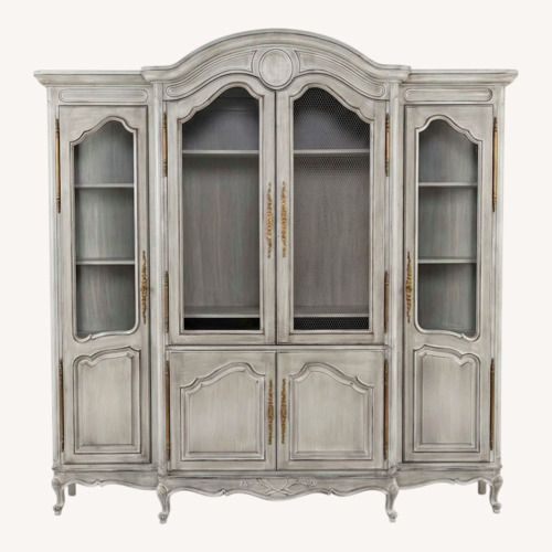 Used Taylor Made Custom Furniture Light Gray Armoire for sale on AptDeco