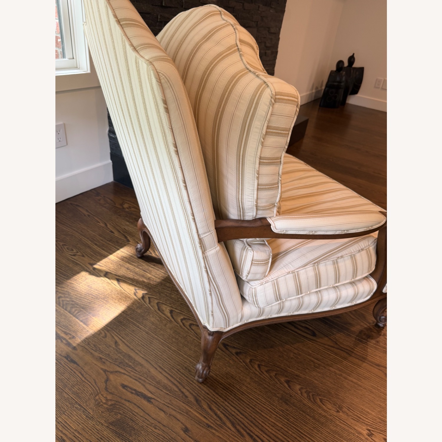 Antique Natural Wood Armchair - image-1