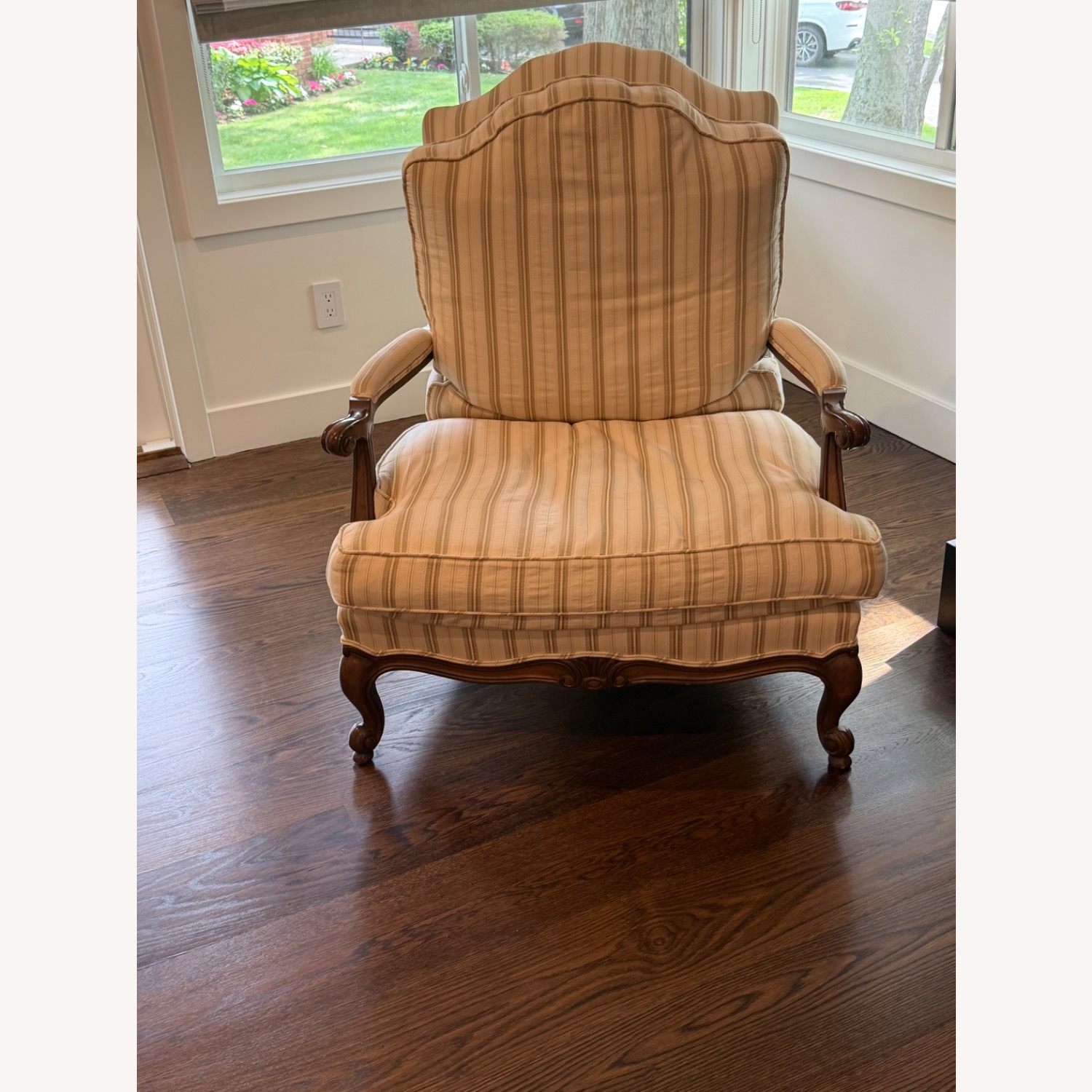 Antique Natural Wood Armchair - image-2