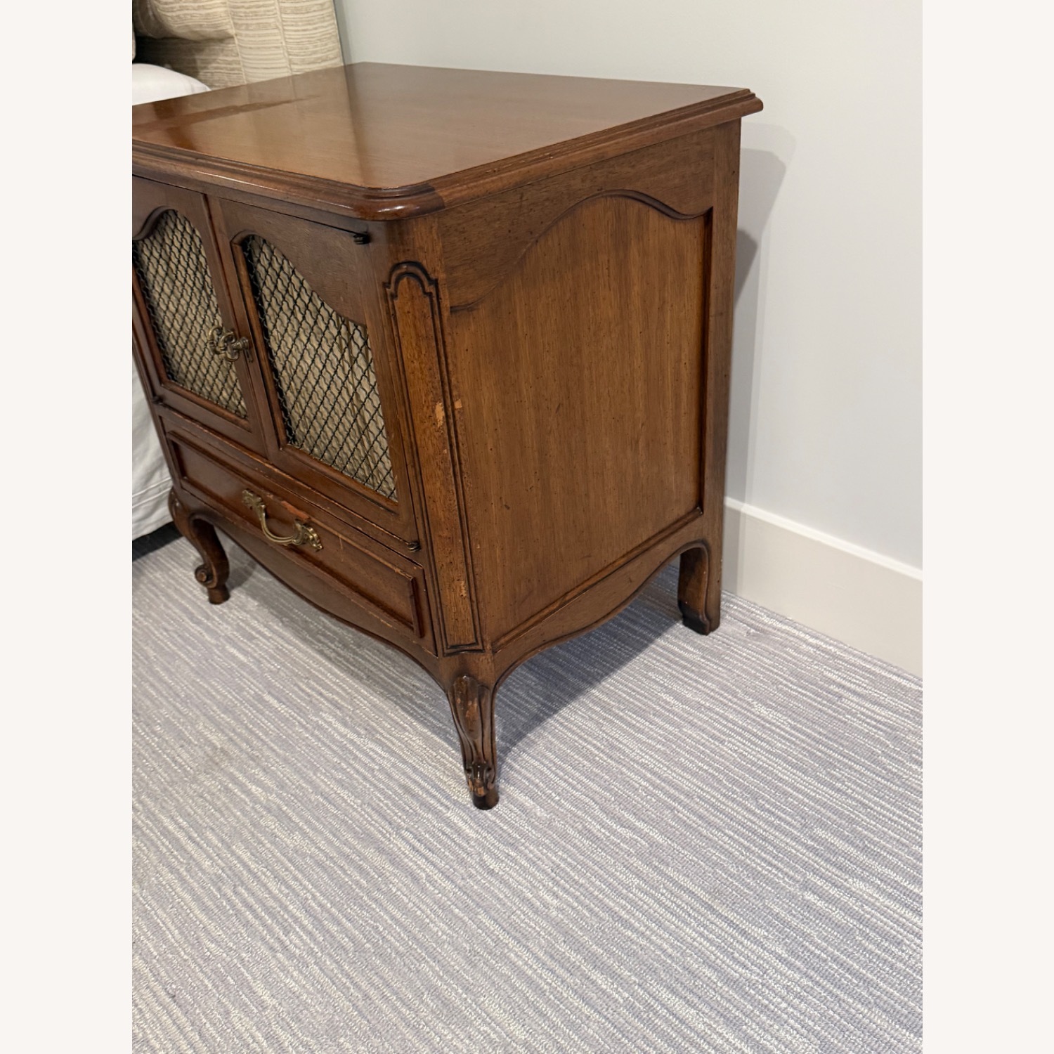 Antique Dark Brown Wood Dresser - image-11