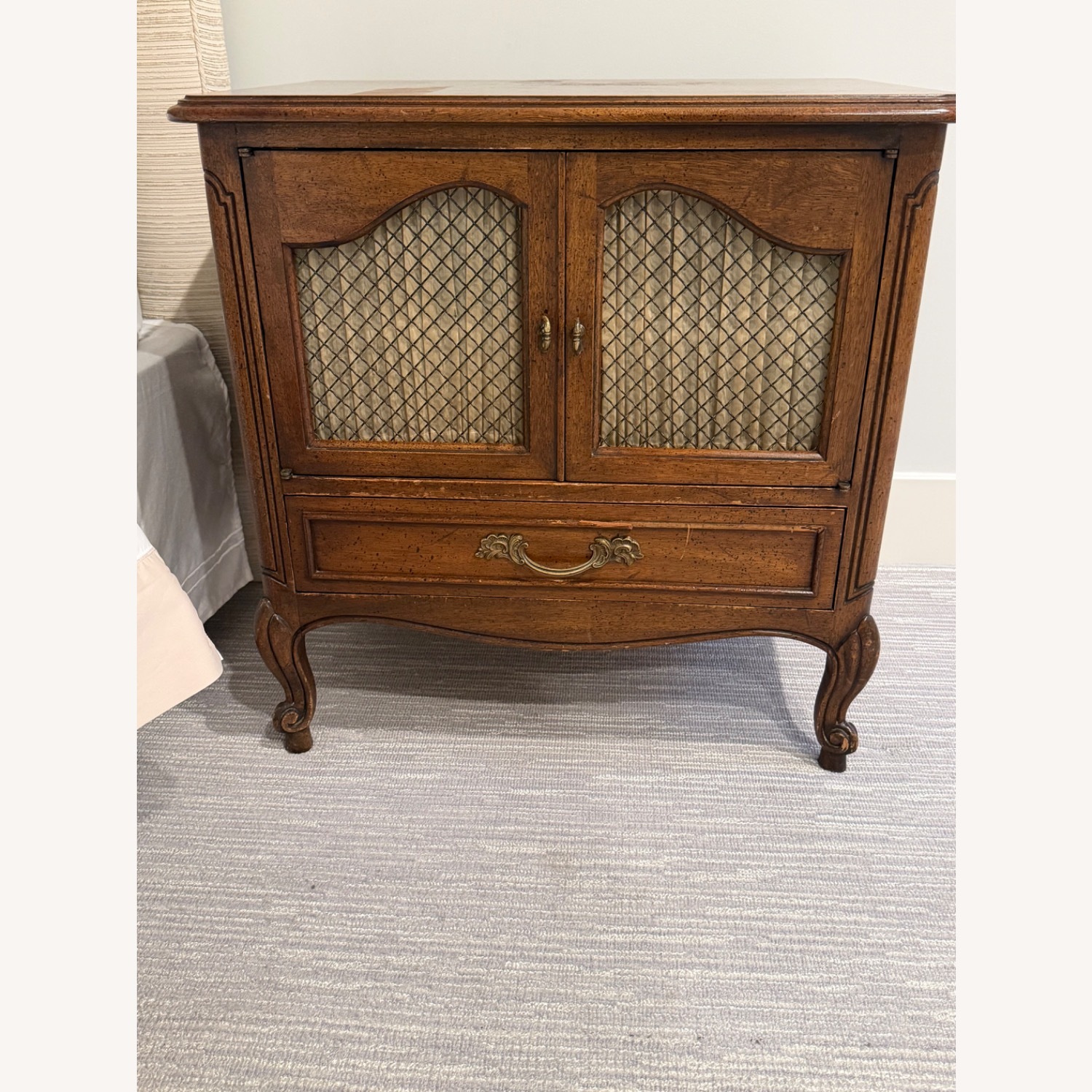 Antique Dark Brown Wood Dresser - image-9