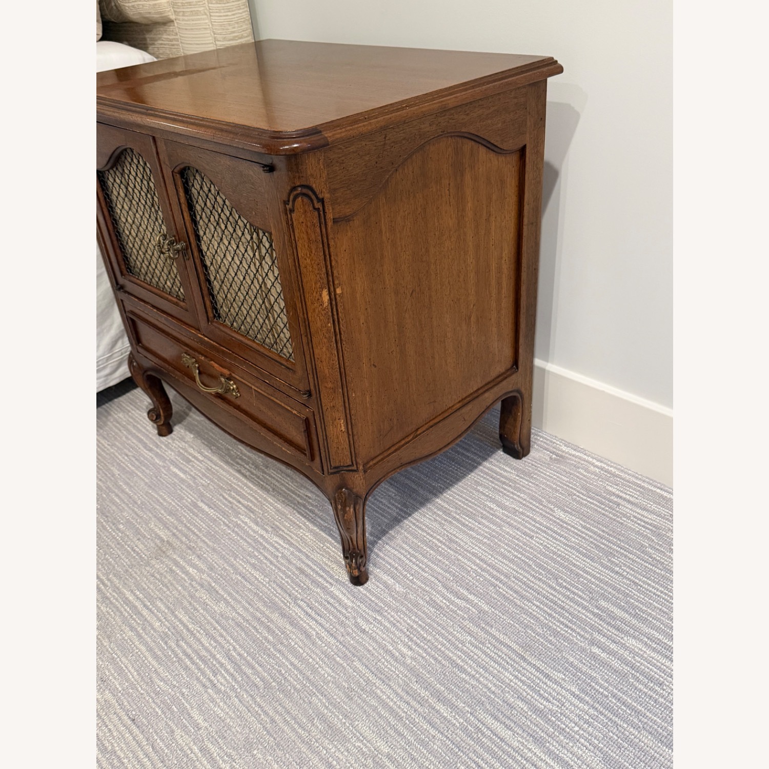Antique Dark Brown Wood Dresser - image-10