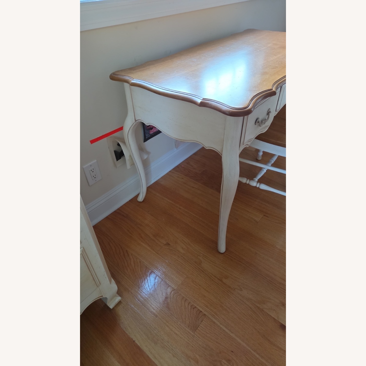Ethan Allen Country French Natural Wood Desk - image-1
