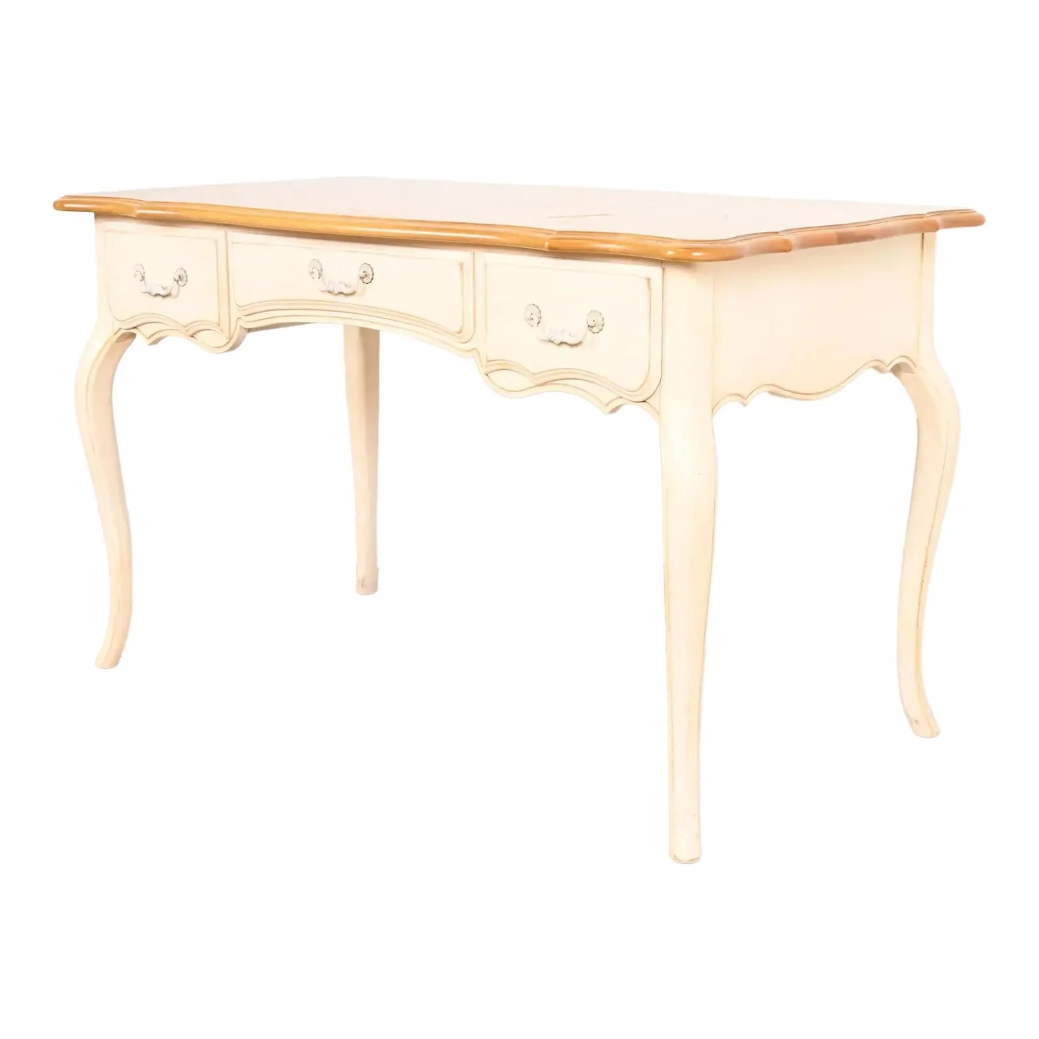 Ethan Allen Country French Natural Wood Desk - image-7