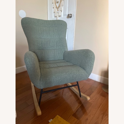 Used Green Wood Armchair for sale on AptDeco