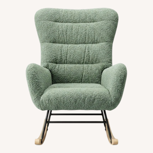 Used Green Wood Armchair for sale on AptDeco
