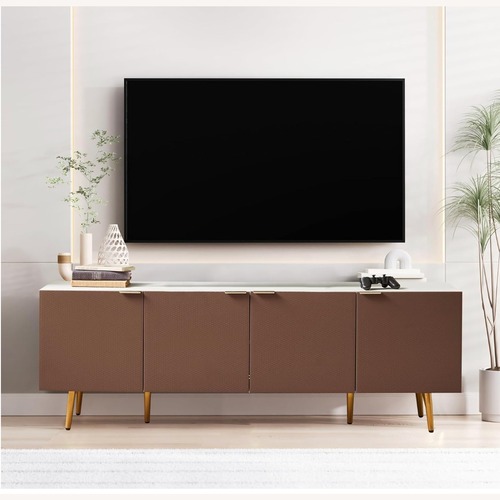 Used Amazon Dark Brown Wood Media Storage for sale on AptDeco