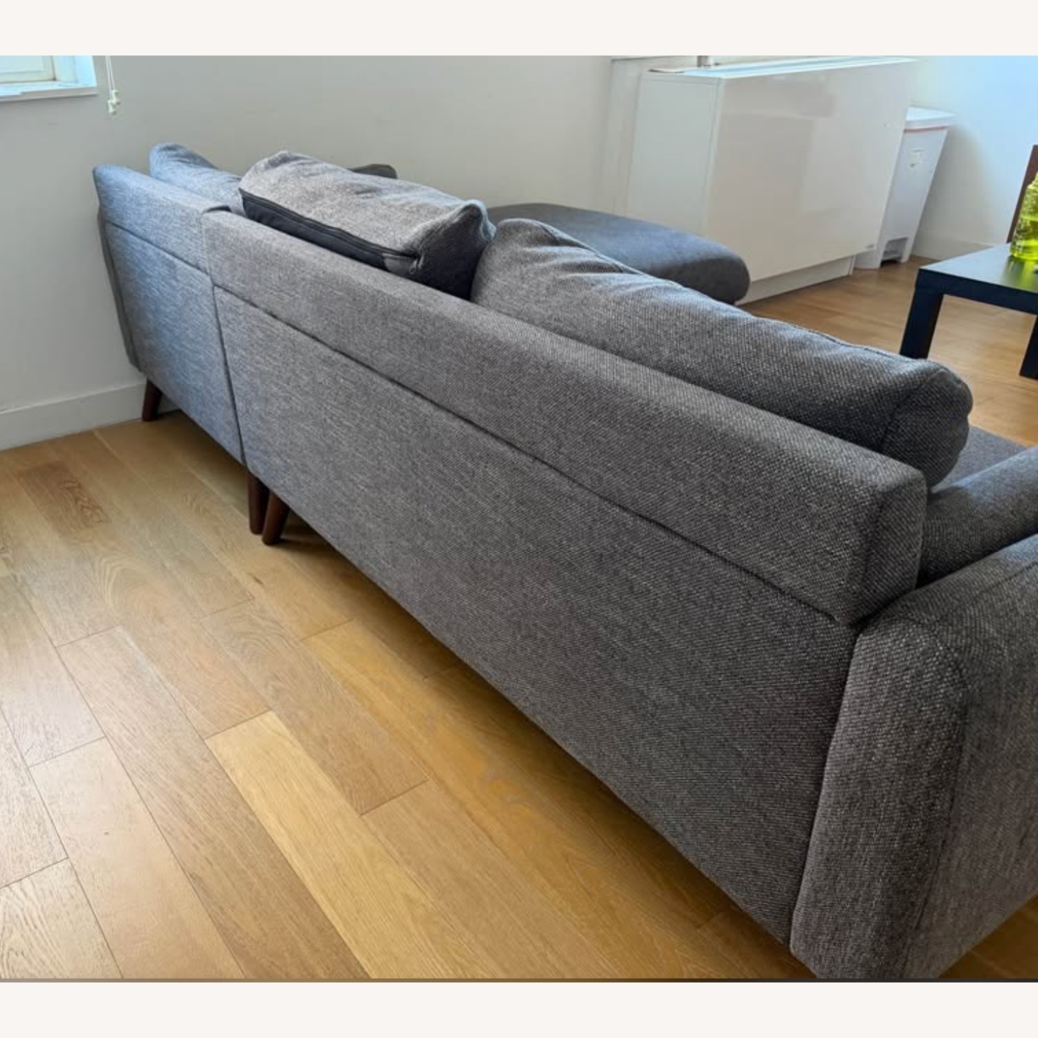 Gray Fabric 2 Piece Sectional - image-3