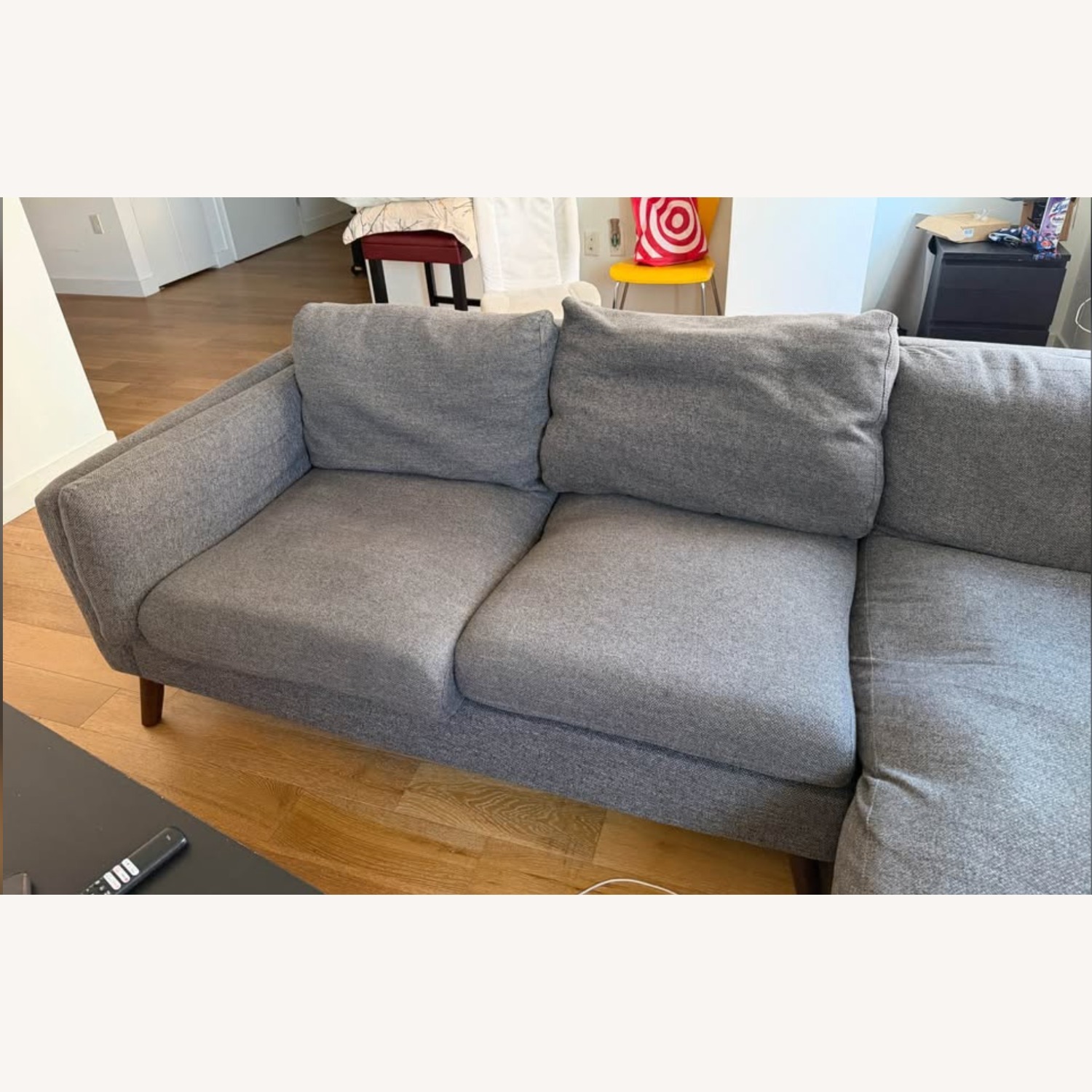 Gray Fabric 2 Piece Sectional - image-4