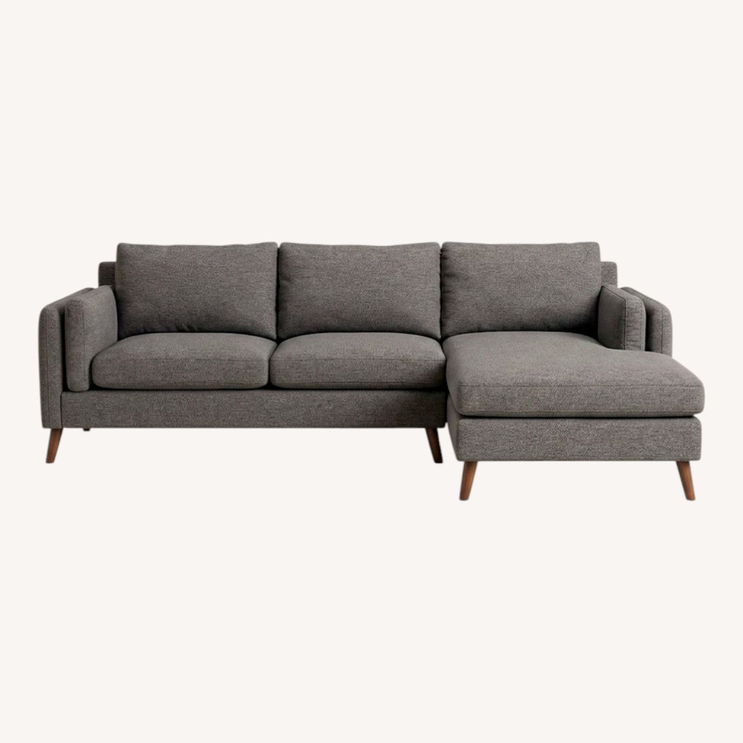 Gray Fabric 2 Piece Sectional - image-0
