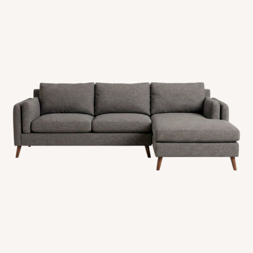 Used Gray Fabric 2 Piece Sectional for sale on AptDeco