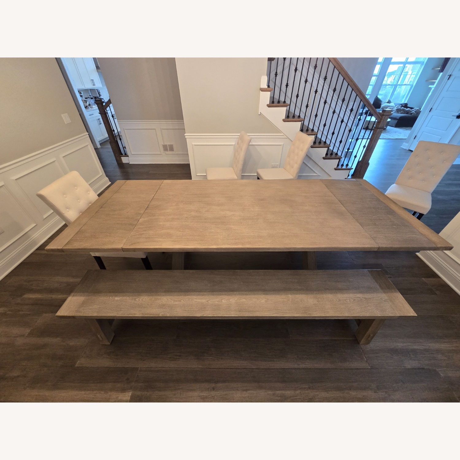Pottery Barn Toscana Extending Dining Table With Bench - image-3
