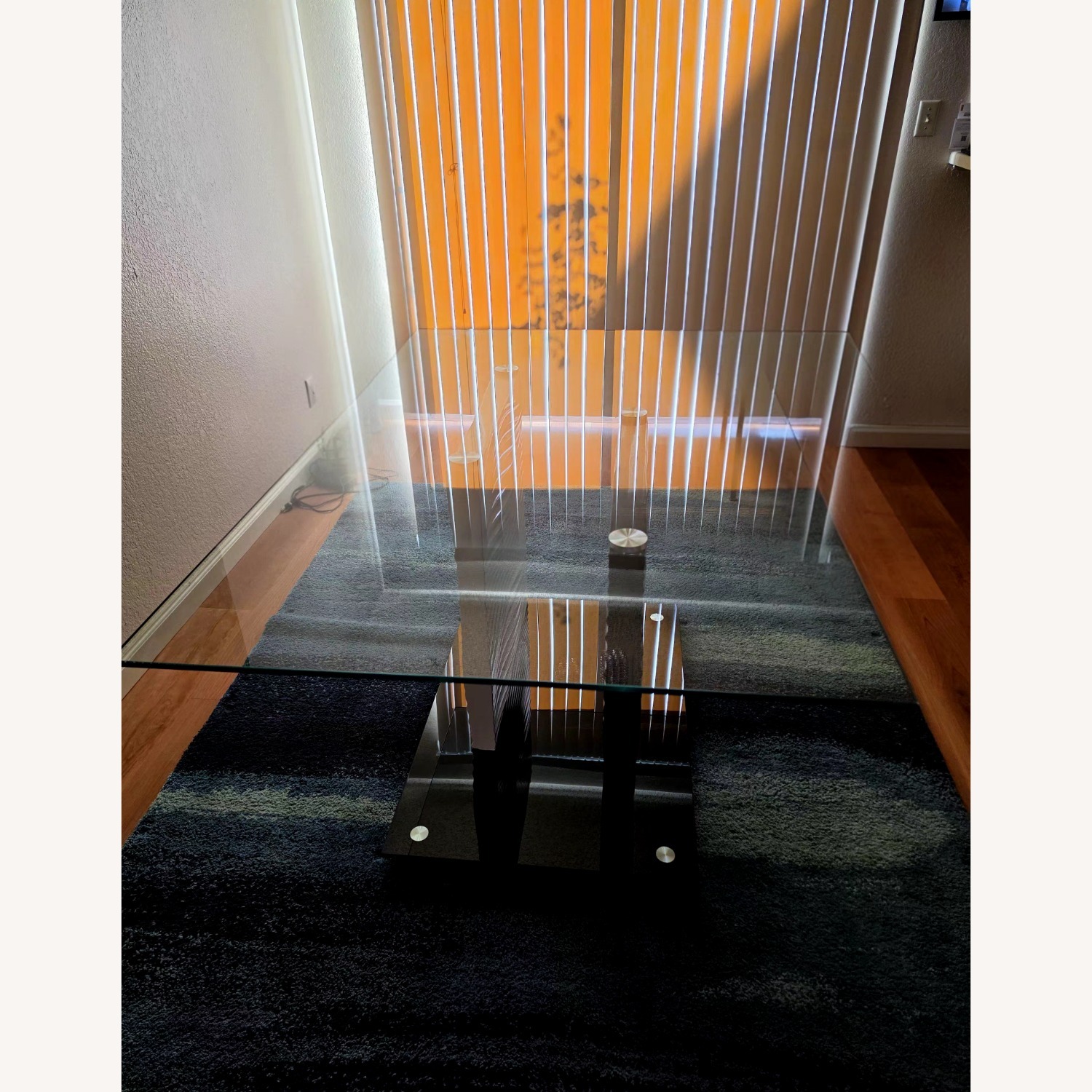 Black Glass Dining Table - image-1