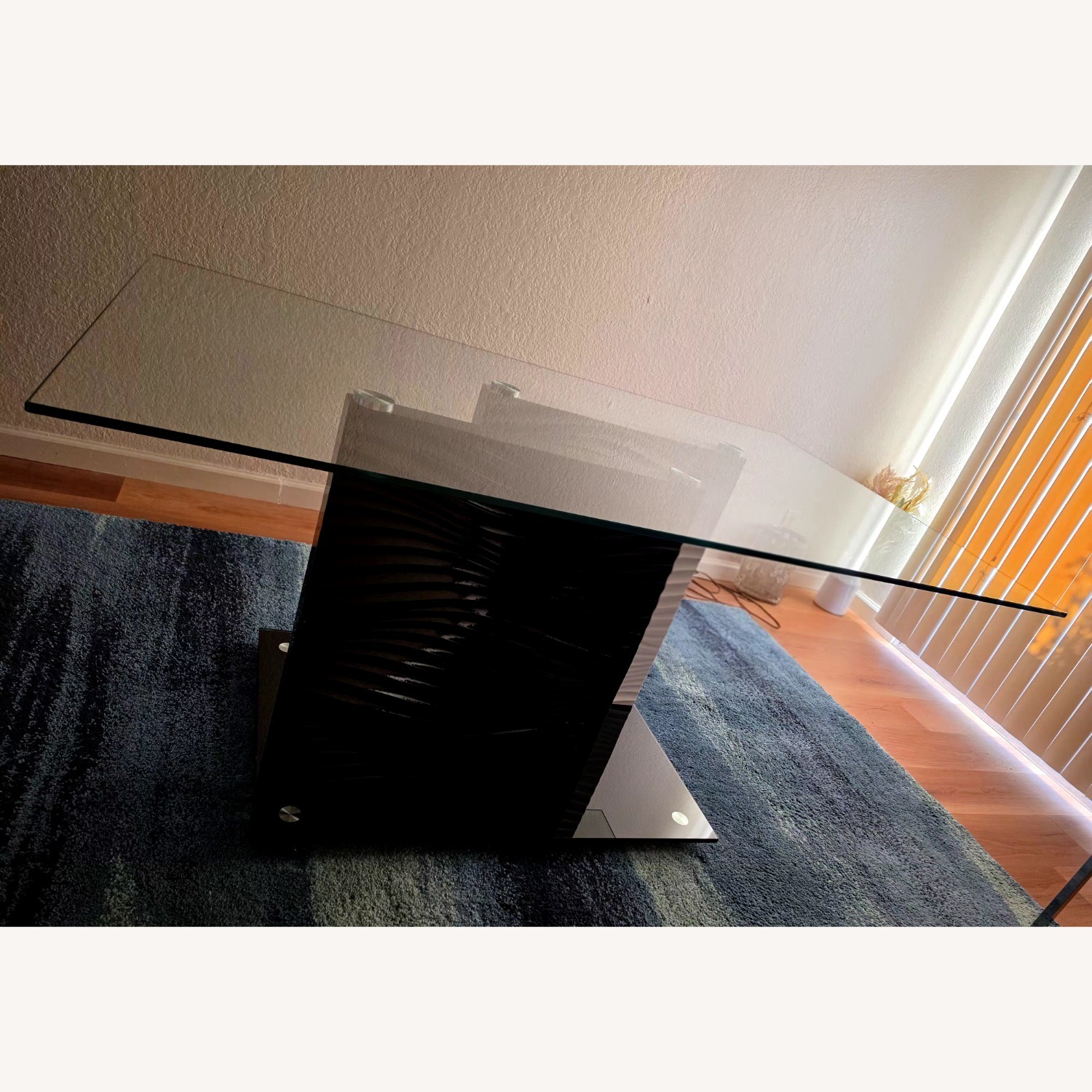 Black Glass Dining Table - image-2