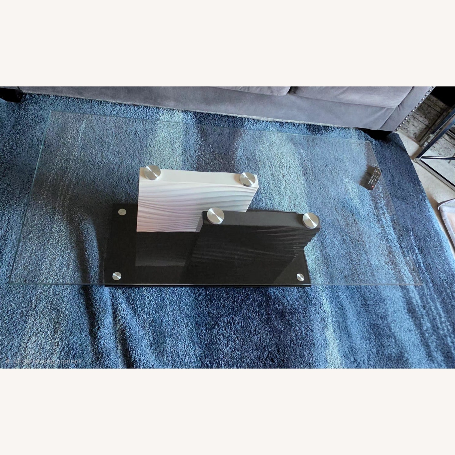 Black Glass Coffee Table - image-1