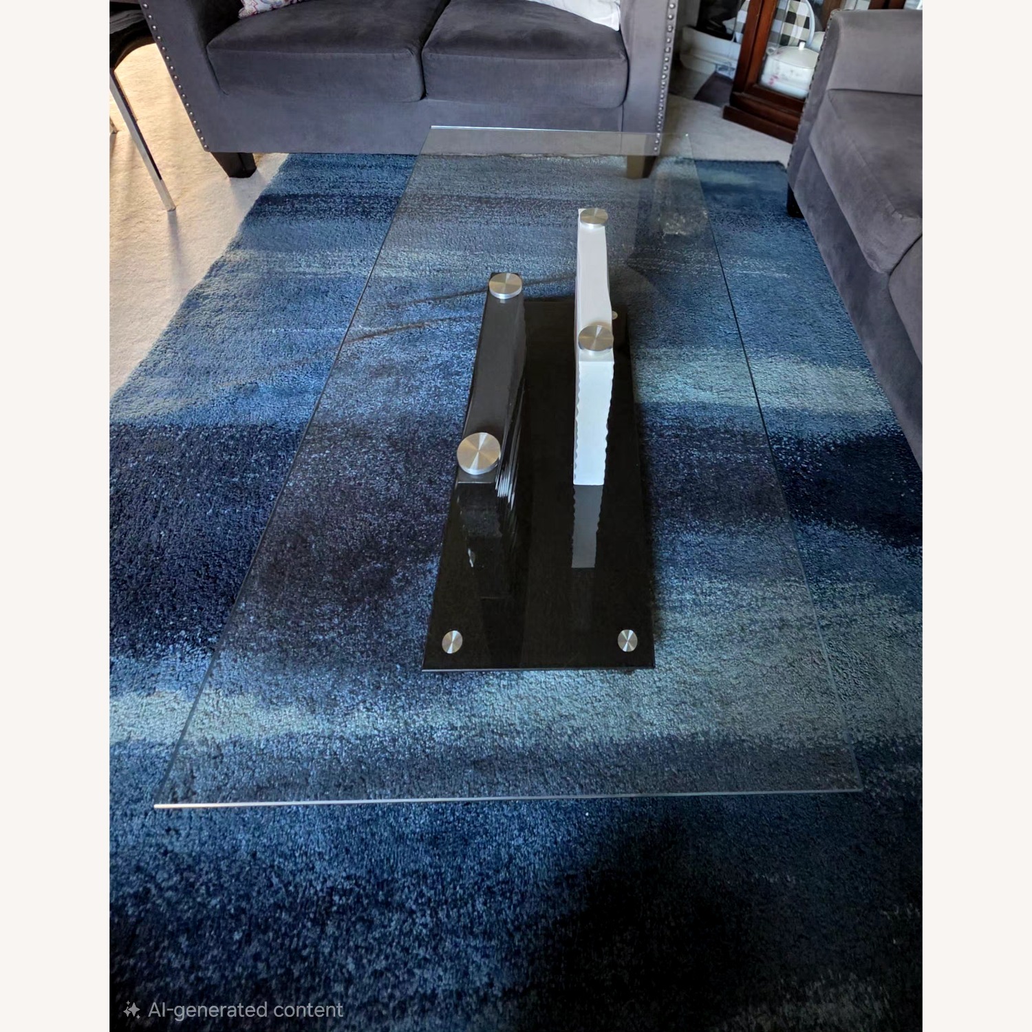 Black Glass Coffee Table - image-3