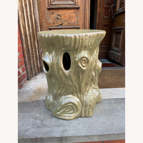 Used Ceramic "Tree Trunk" End/Side Table or Stool for sale on AptDeco