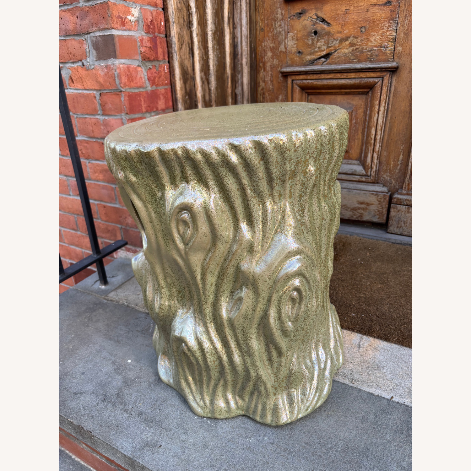 Ceramic "Tree Trunk" End/Side Table or Stool - image-3