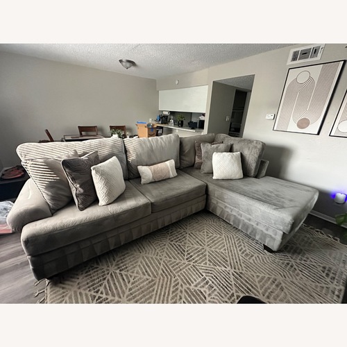Used Ashley Furniture Light Gray 2 Piece Sectional for sale on AptDeco