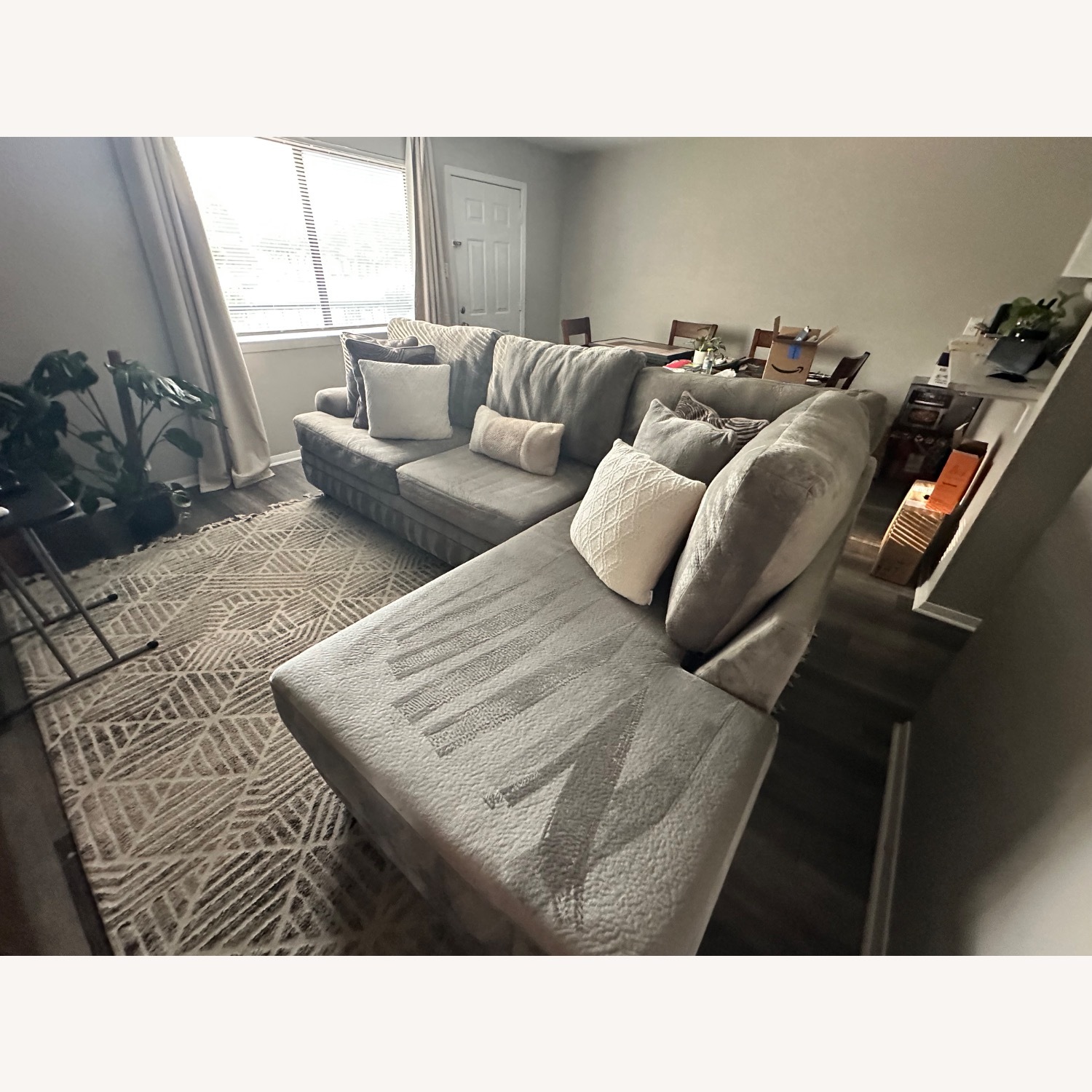Ashley Furniture Light Gray 2 Piece Sectional - image-2