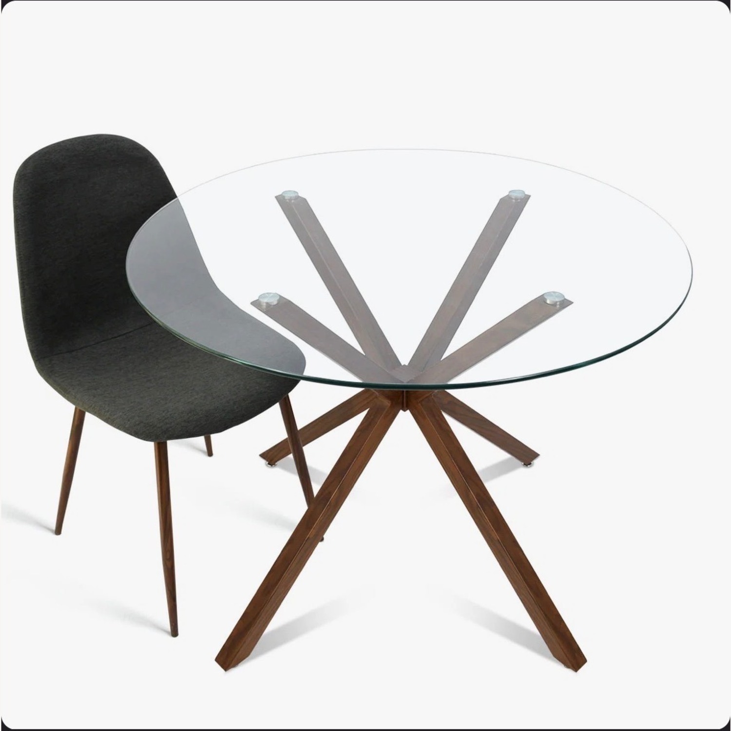 Wayfair Adella Dark Brown Glass Dining Table - image-5