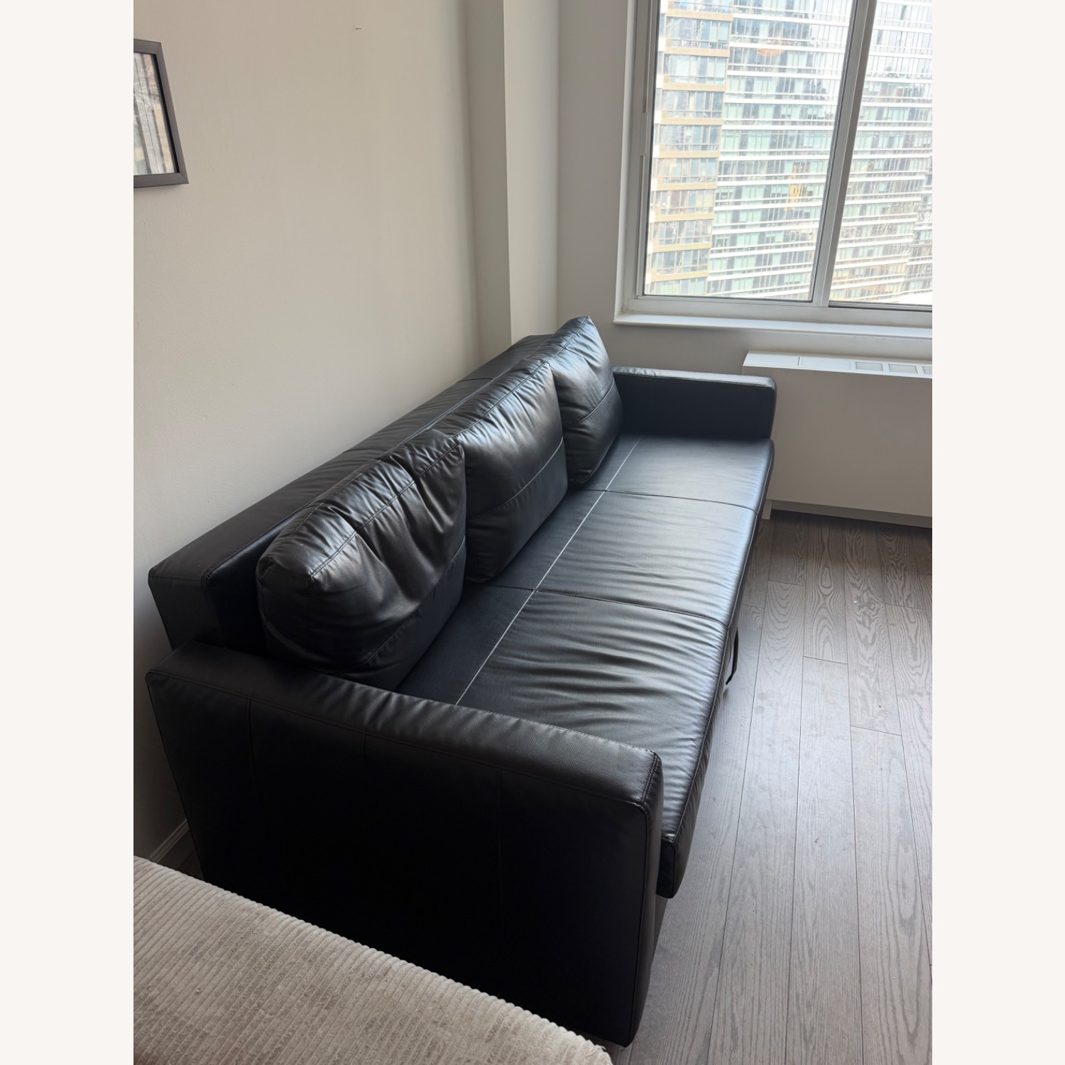 IKEA Friheten Black Faux Leather 3+ Seater Sofa - image-2