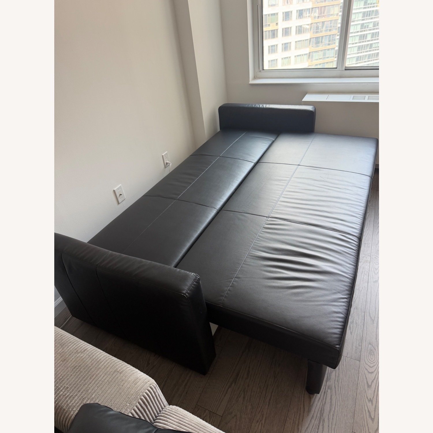 IKEA Friheten Black Faux Leather 3+ Seater Sofa - image-4