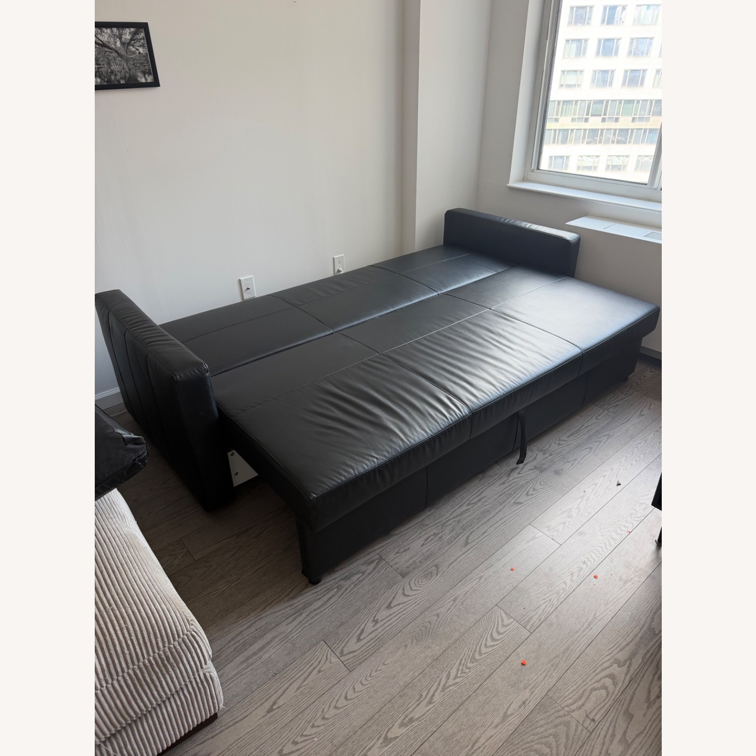 IKEA Friheten Black Faux Leather 3+ Seater Sofa - image-5