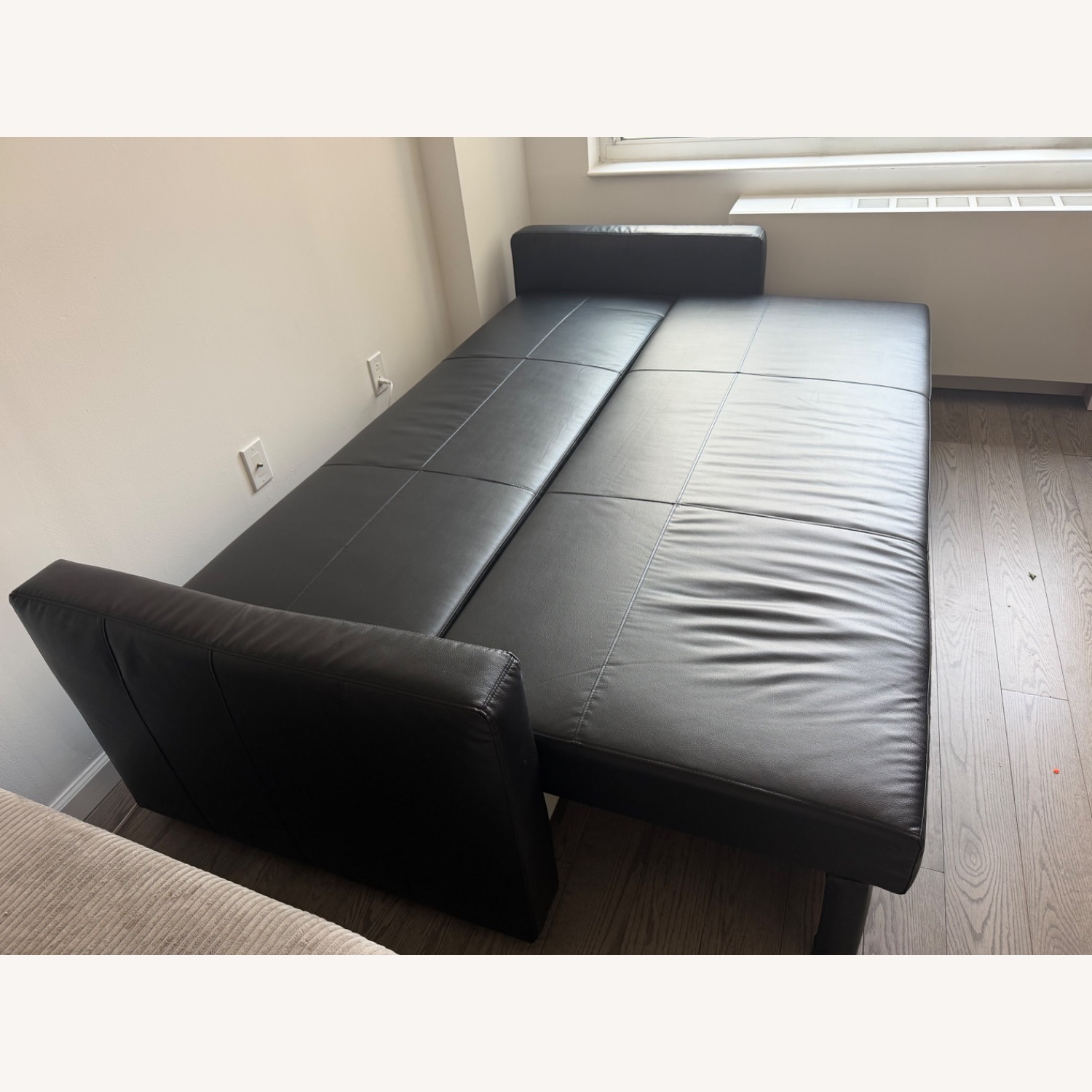 IKEA Friheten Black Faux Leather 3+ Seater Sofa - image-3
