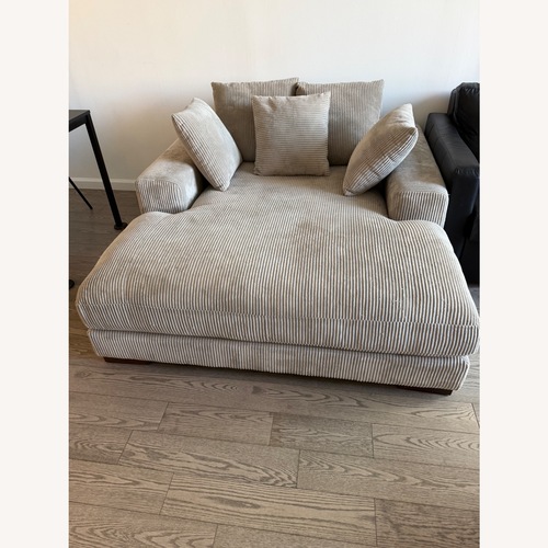 Used Wayfair Light Gray Fabric Chaise Lounge for sale on AptDeco