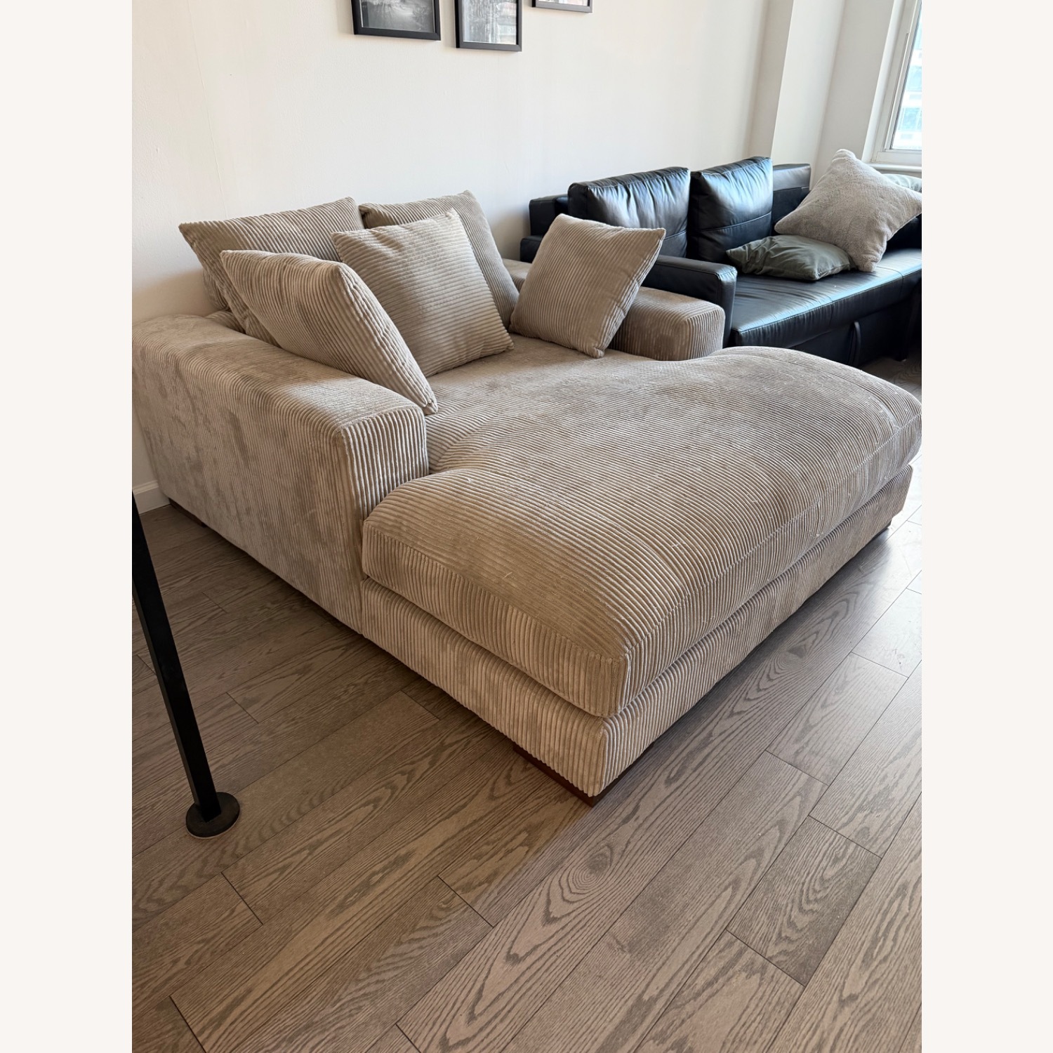 Wayfair Light Gray Fabric Chaise Lounge - image-2