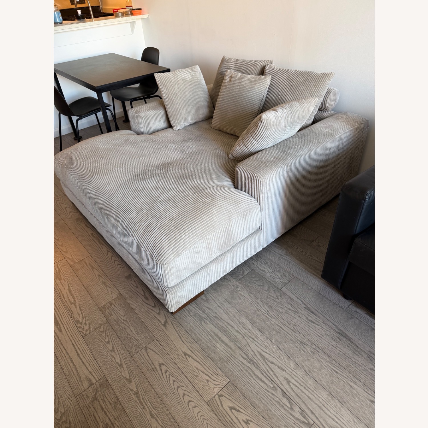 Wayfair Light Gray Fabric Chaise Lounge - image-3