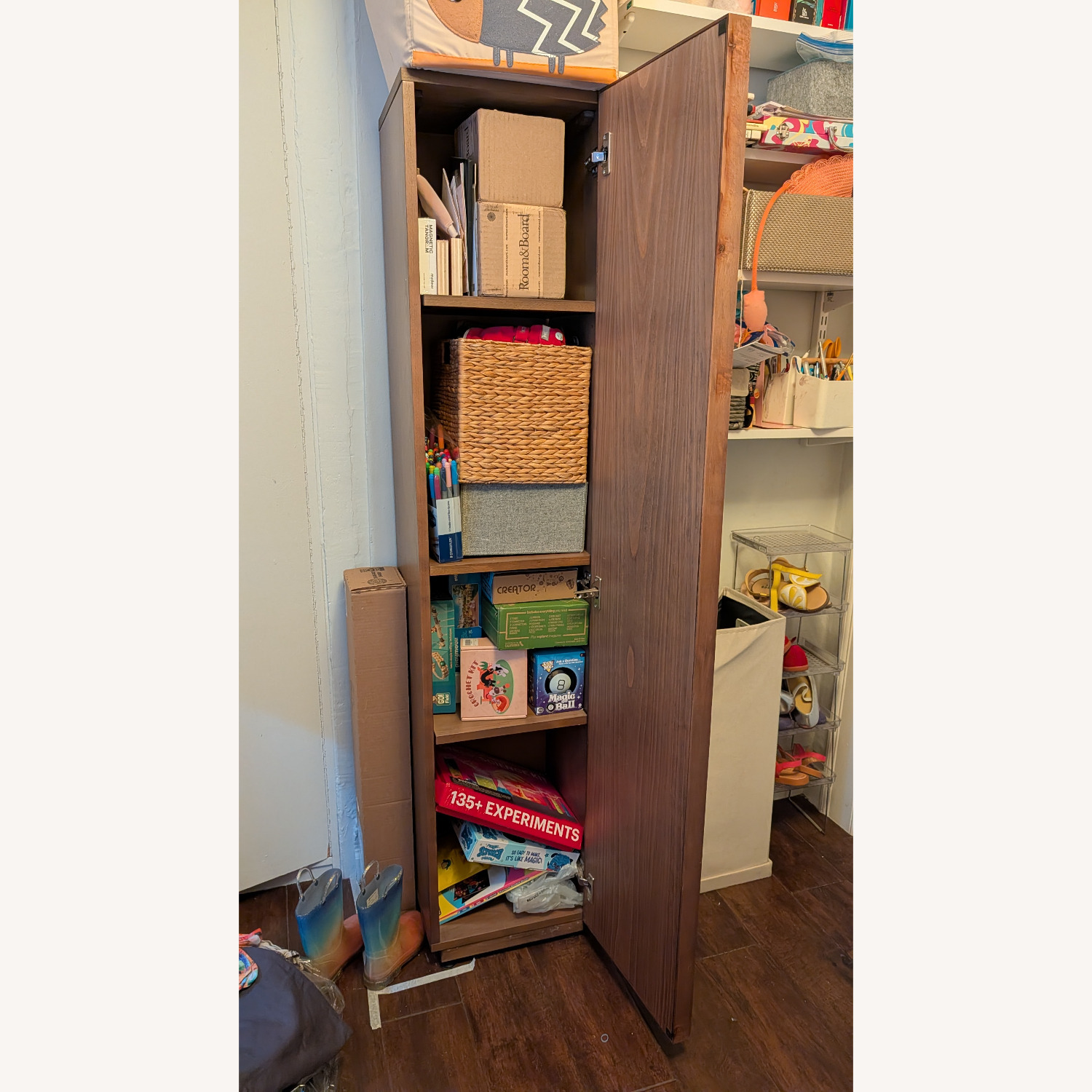 CB2 Reflection Dark Brown Wood Armoire - image-2