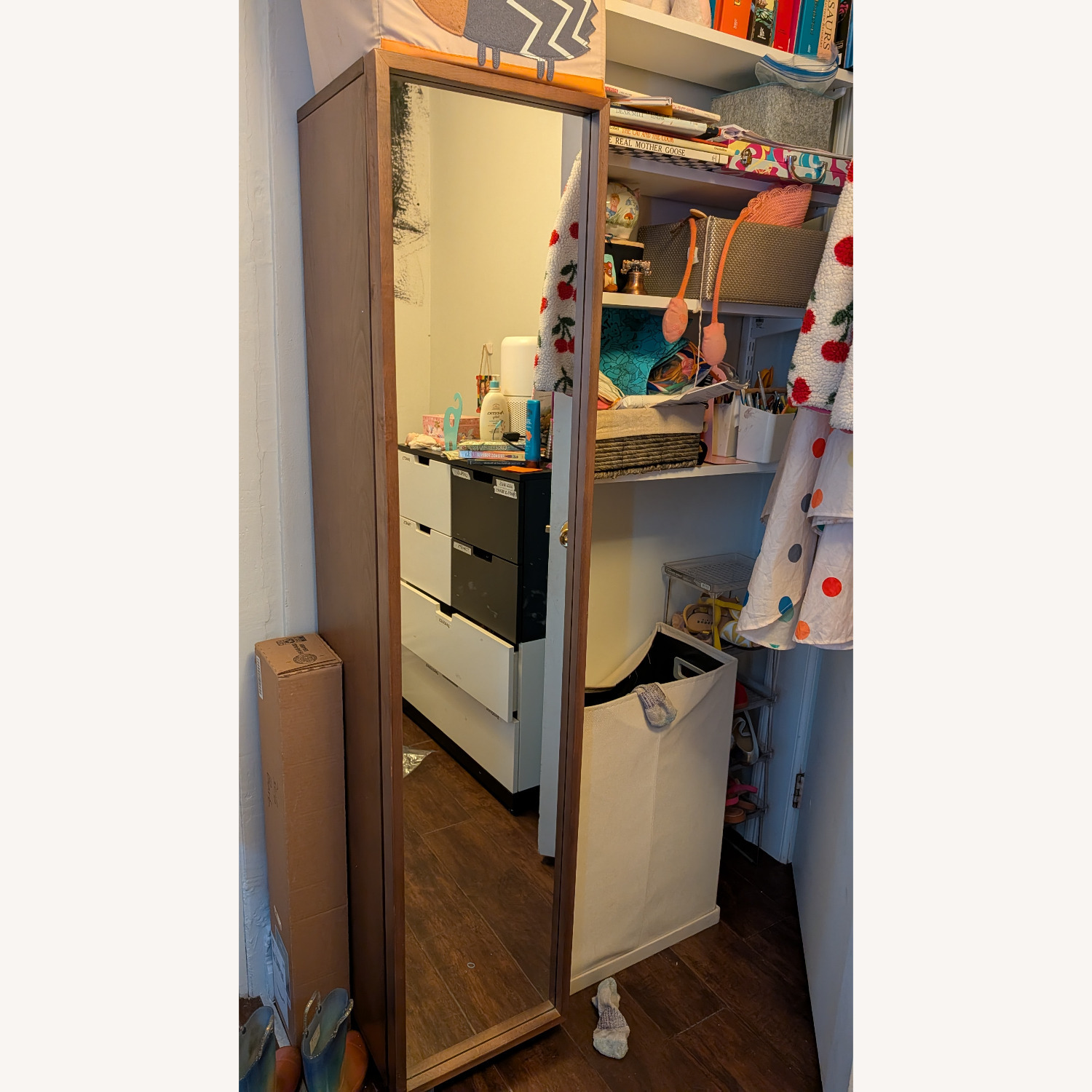 CB2 Reflection Dark Brown Wood Armoire - image-1