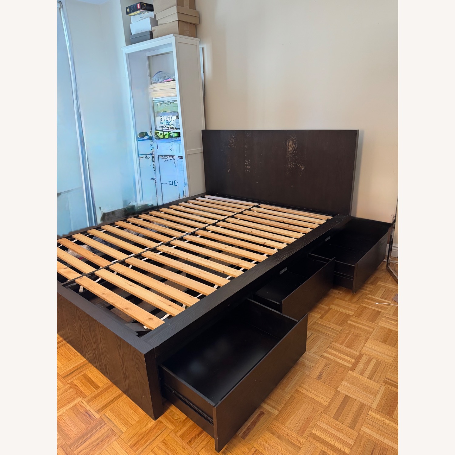 West Elm Logan Queen 6 Drawer Storage Platform Bed Frame - image-6