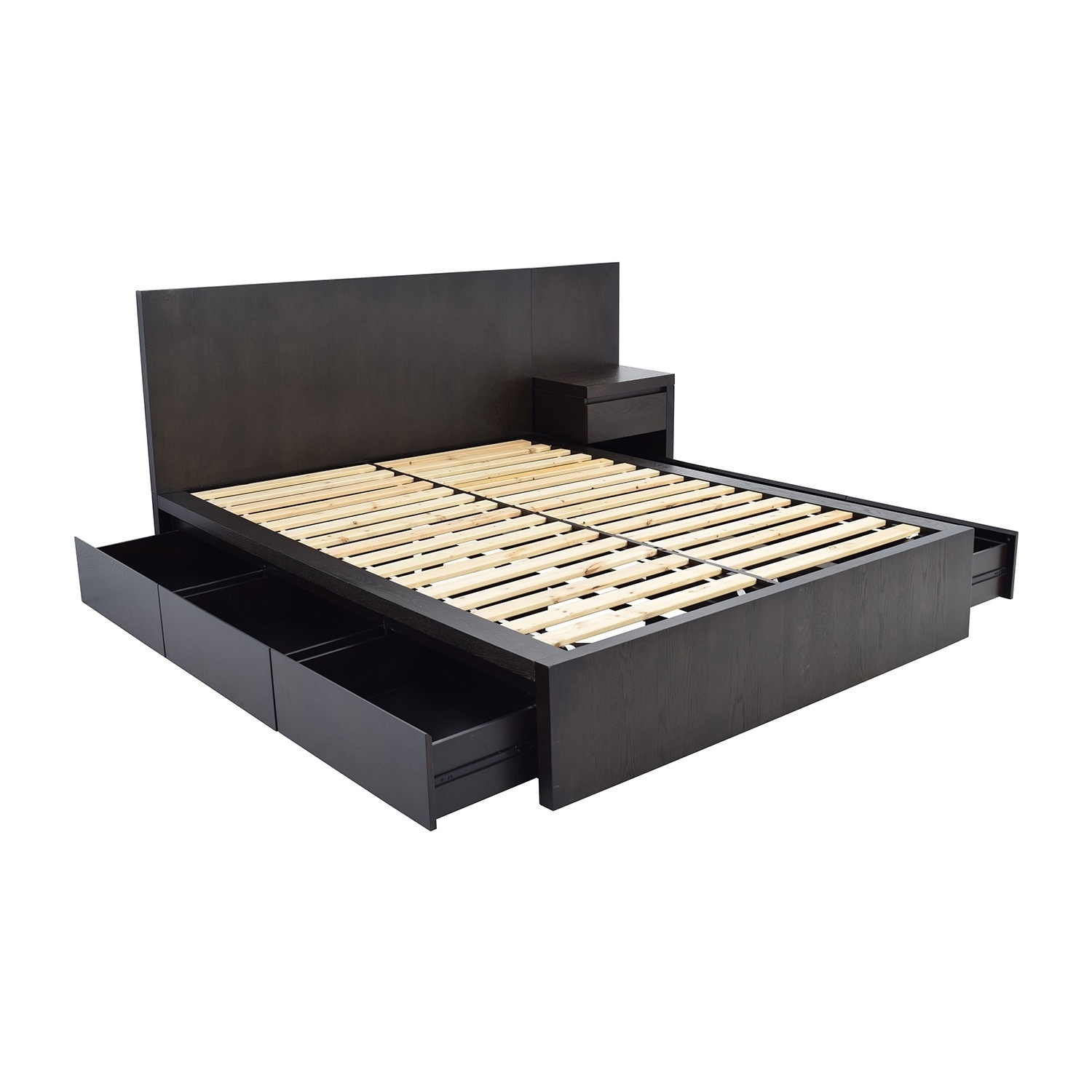 West Elm Logan Queen 6 Drawer Storage Platform Bed Frame - image-7