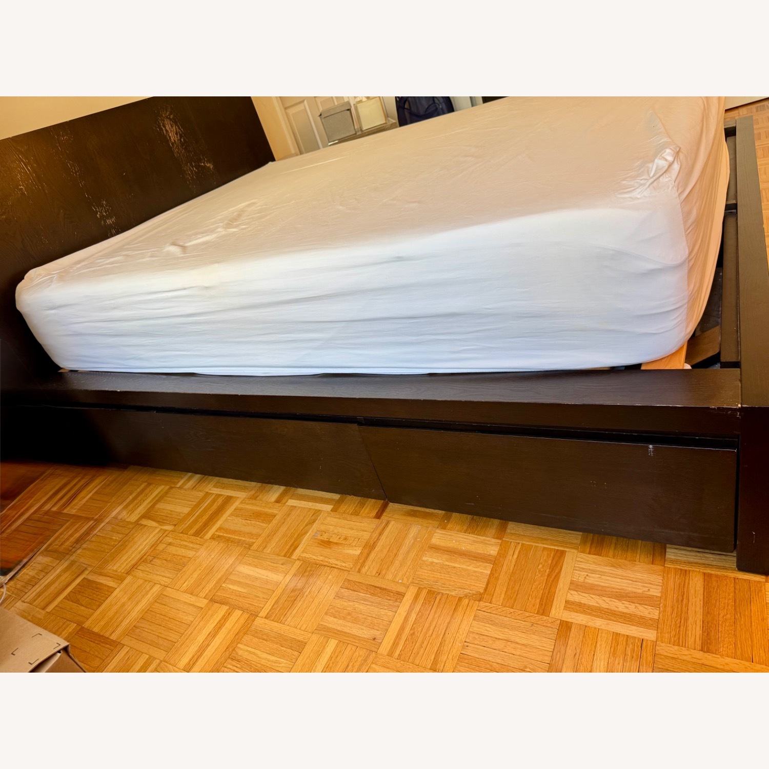 West Elm Logan Queen 6 Drawer Storage Platform Bed Frame - image-4