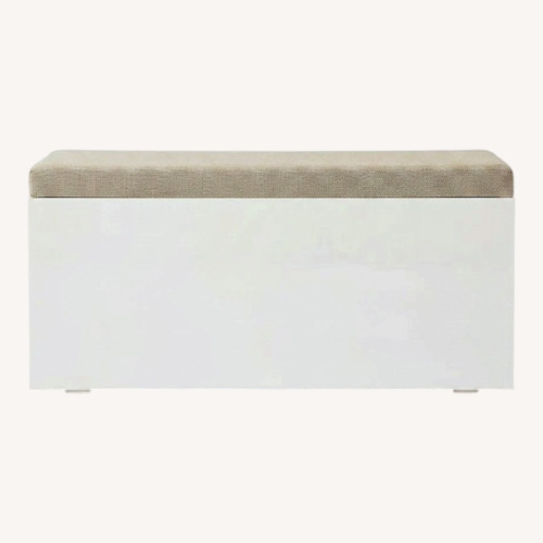 Used CB2 Catch White Fabric Chest for sale on AptDeco
