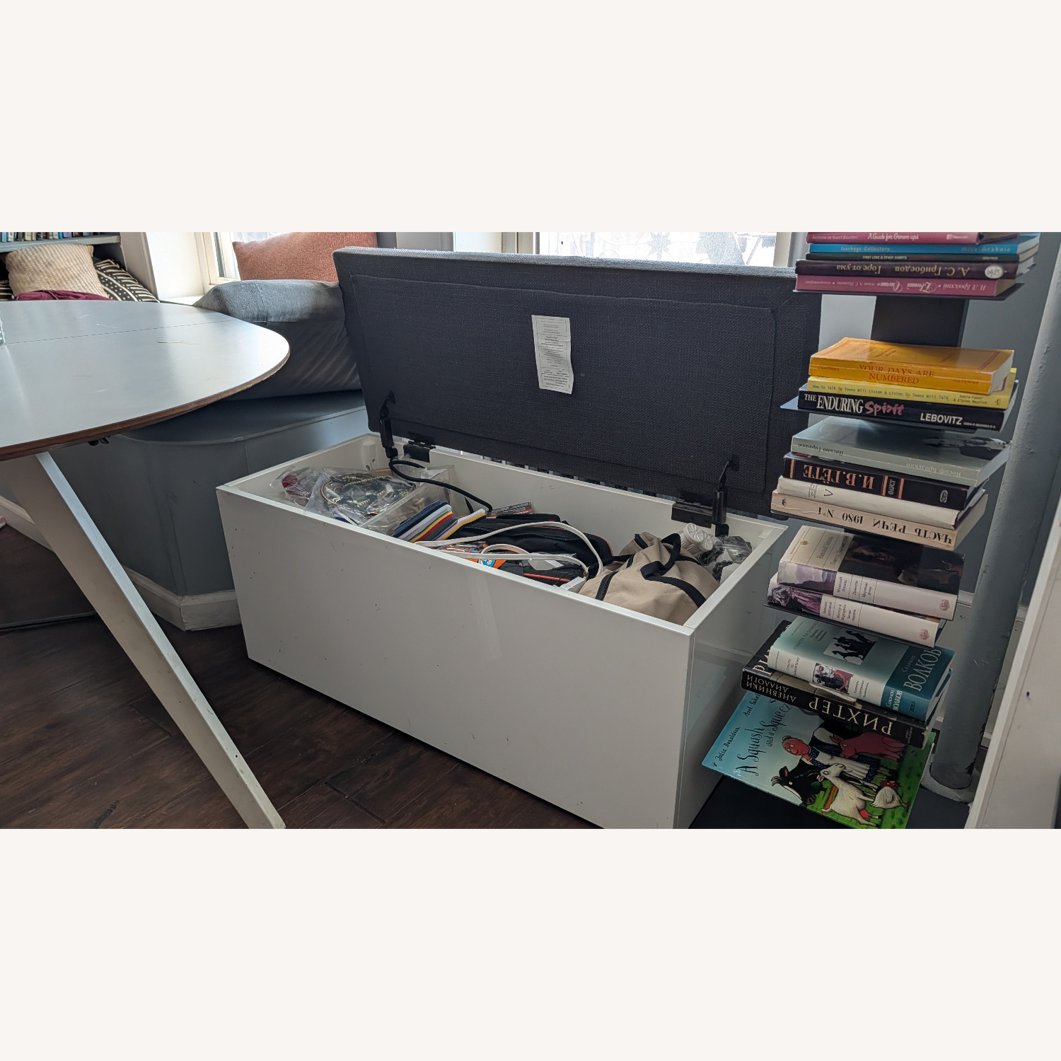 CB2 Catch White Fabric Chest - image-2