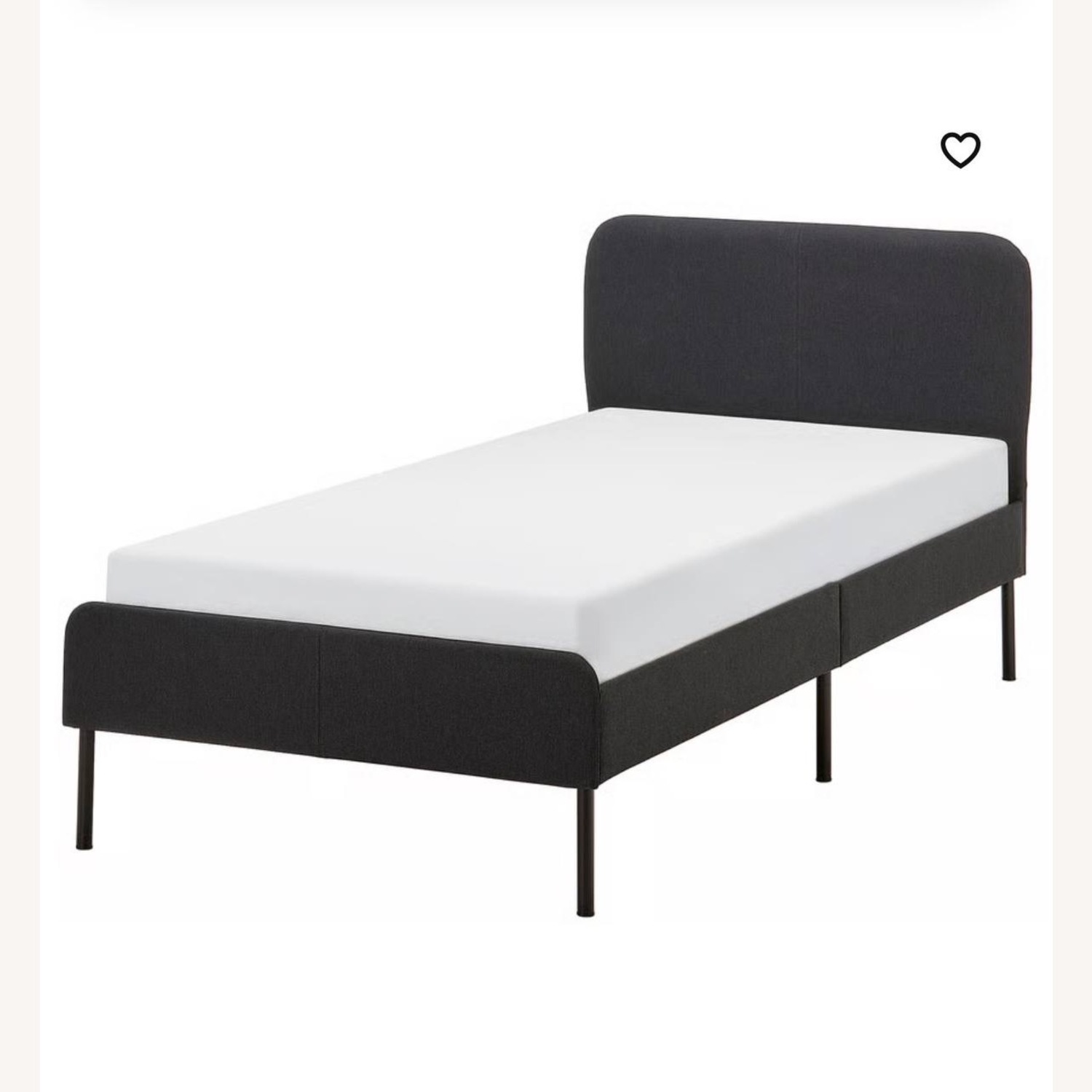 IKEA Slattum Twins Beds Dark Gray Wood Twin Bed - image-4