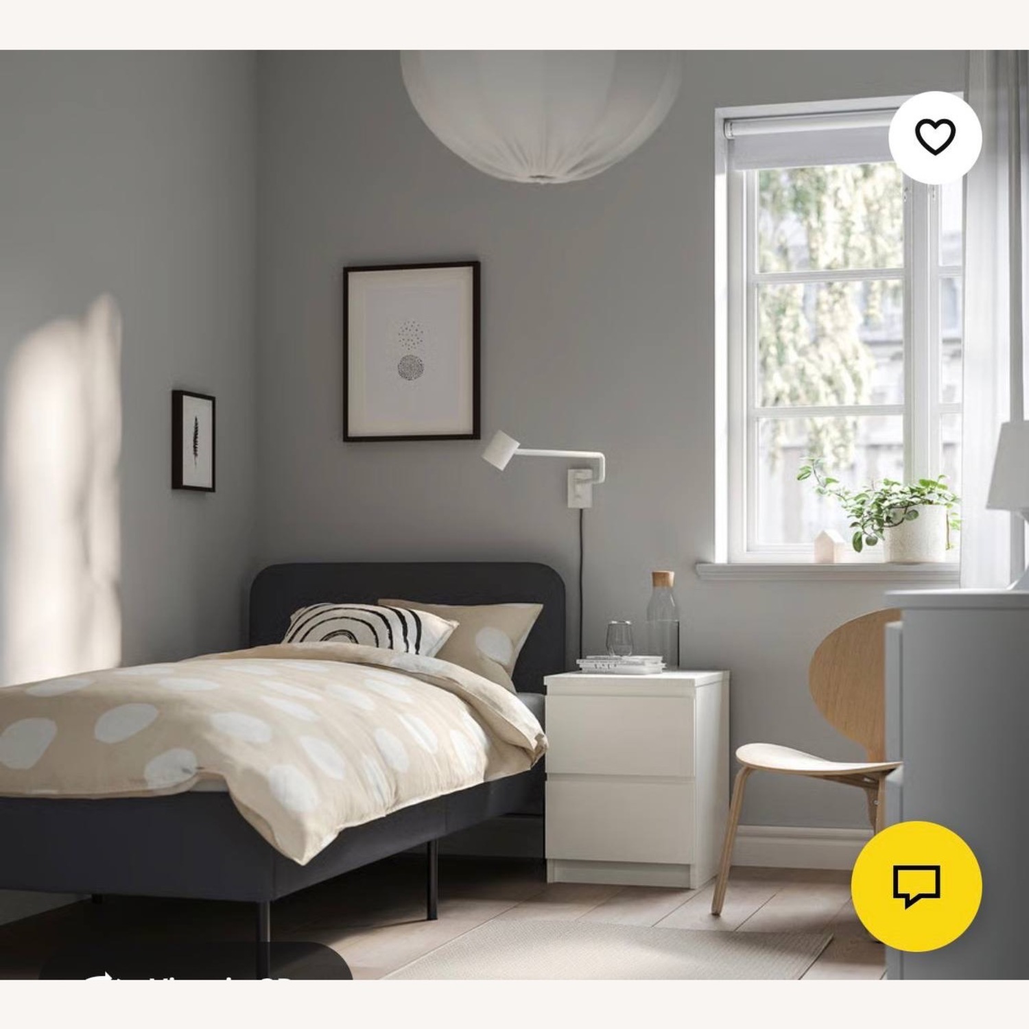 IKEA Slattum Twins Beds Dark Gray Wood Twin Bed - image-1