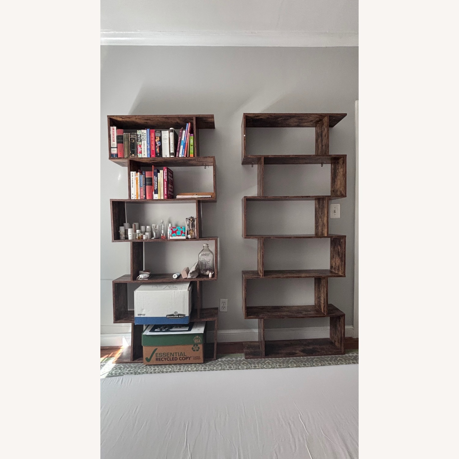 Geometric Stepped Bookcase - image-1