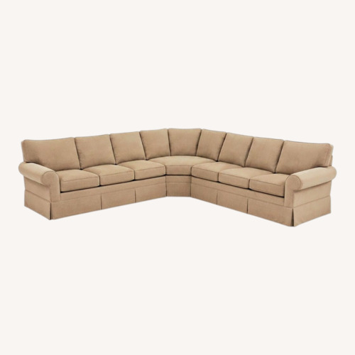 Used Ethan Allen Bennett Gold Fabric 3+ Piece Sectional for sale on AptDeco