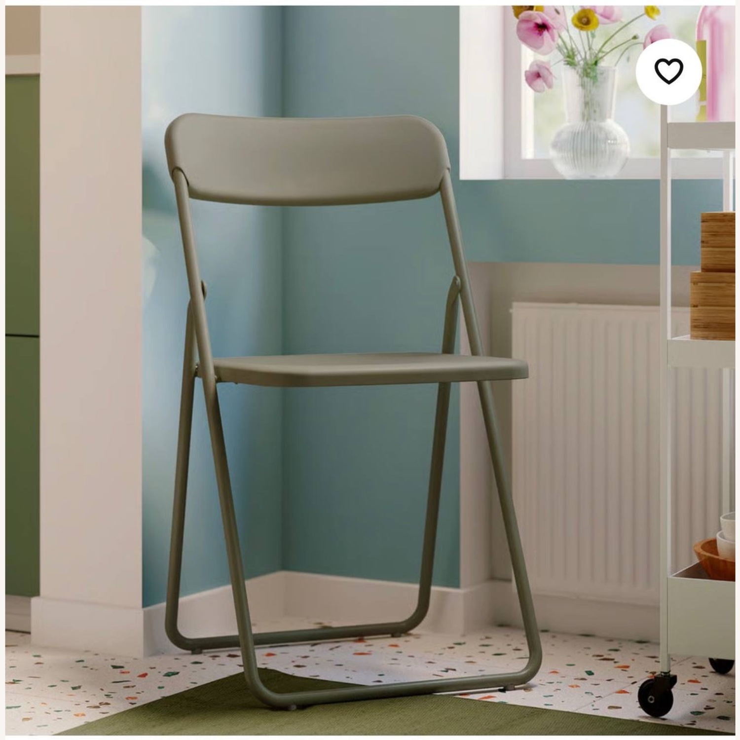 IKEA Vihals Green Stainless Steel Dining Chair - image-1