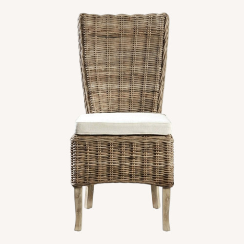 Used 6 Woven Rattan Dining Chairs for sale on AptDeco