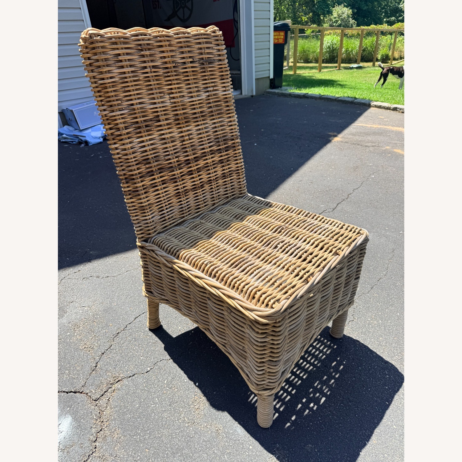 6 Woven Rattan Dining Chairs - image-1