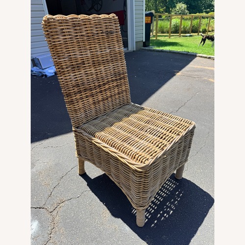 Used 6 Woven Rattan Dining Chairs for sale on AptDeco