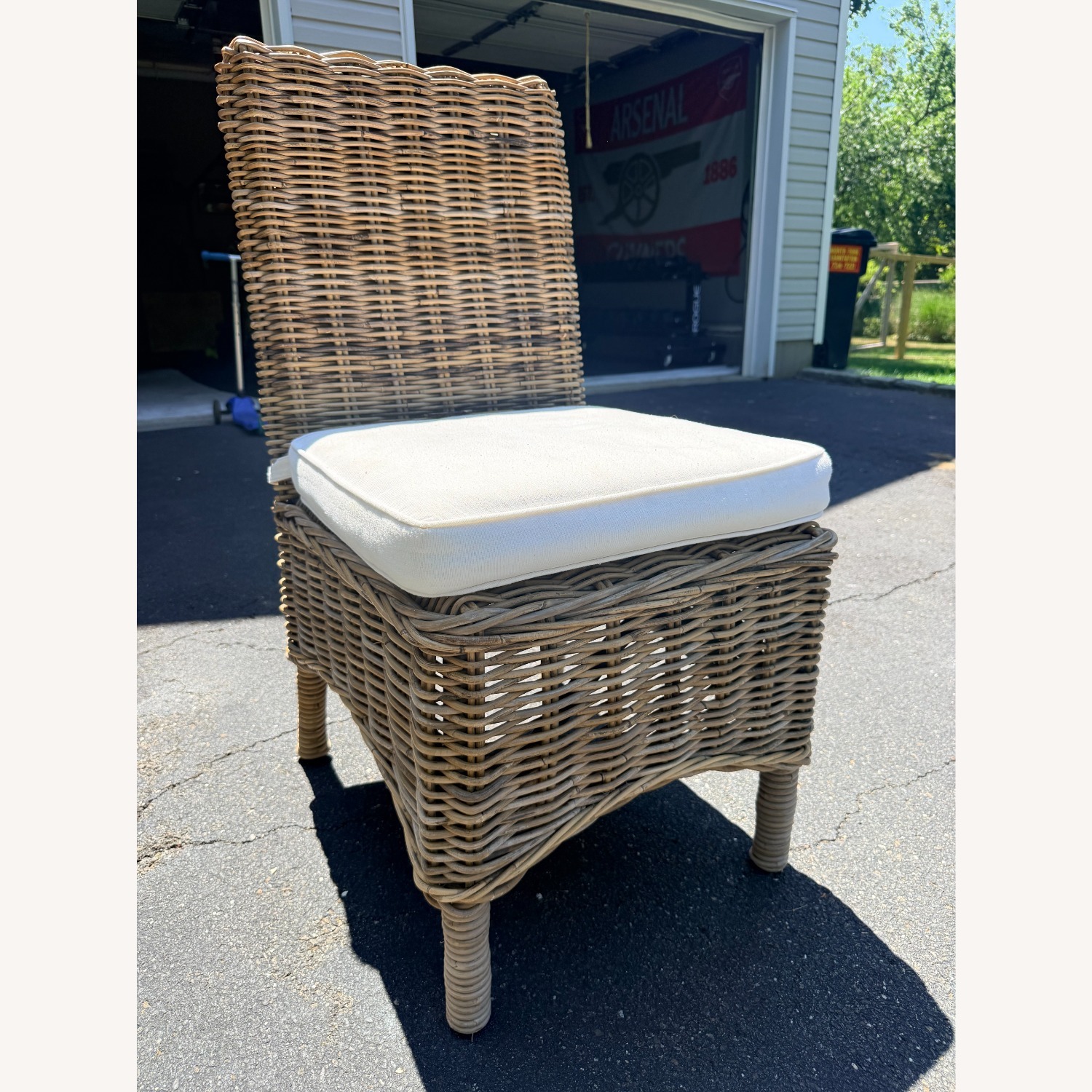 6 Woven Rattan Dining Chairs - image-4